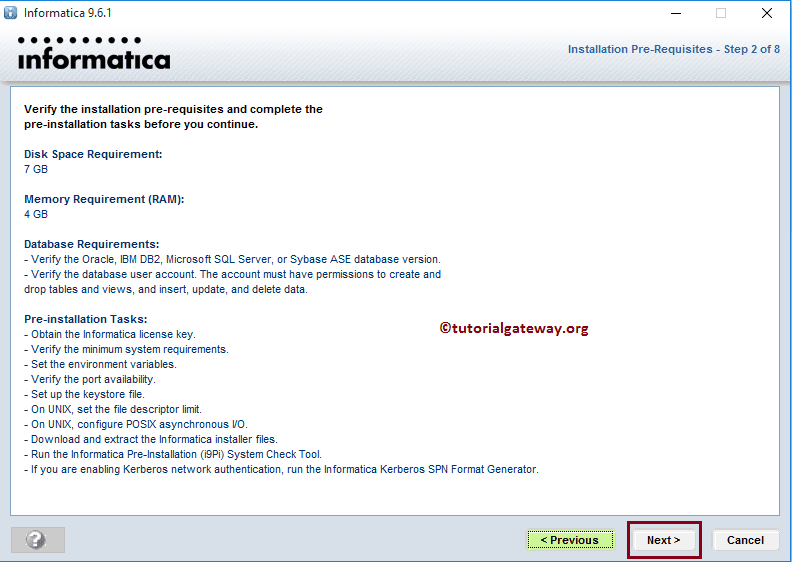 Install Informatica Server 4